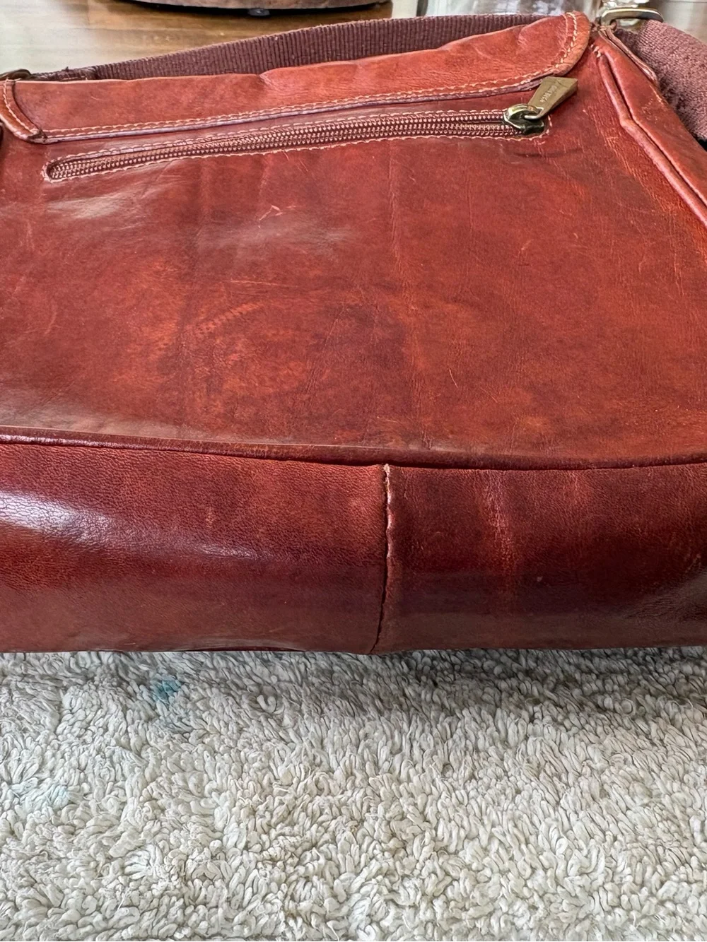Chiarugi Brown Italian Leather Messenger Bag